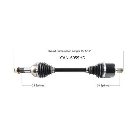 Wide Open Heavy Duty CV Axle CAN AM HD REAR L/R MAVERICK TRAIL 800/1000 18-20 CAN-6059HD